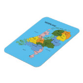Kaart van Nederland magneet (Linkerzijde)
