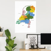 Kaart van Nederland Poster (Thuiskantoor)