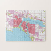 kaart van Neenah Wisconsin (1955) Legpuzzel (Horizontaal)