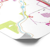  kaart van Neenah Wisconsin (1955) Poster (Hoek)