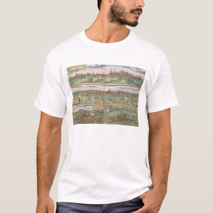 Kaart van Neurenberg, Ulm en Saltzburg uit 'Civita T-shirt