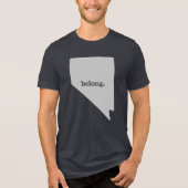 Kaart van Nevada Belong State Pride Tri-Blend Shirt (Voorkant)