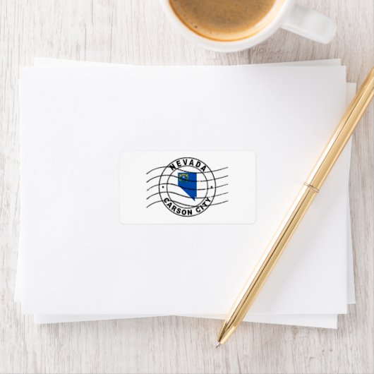 Kaart van Nevada, poststempel Etiket (Insitu)