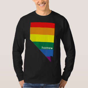 Kaart van Nevada State LGBT Pride Parades Ally T-shirt