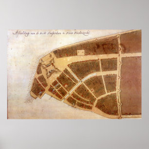 kaart van New Amsterdam (1660) 2 Poster