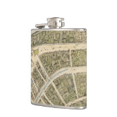  kaart van New Amsterdam (1660) Heupfles (Links)