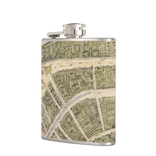  kaart van New Amsterdam (1660) Heupfles (Links)