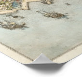  kaart van New Amsterdam (1660) Poster (Hoek)