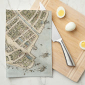  kaart van New Amsterdam (1660) Theedoek (Quarter Fold)