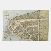  kaart van New Amsterdam (1660) Theedoek (Horizontaal)