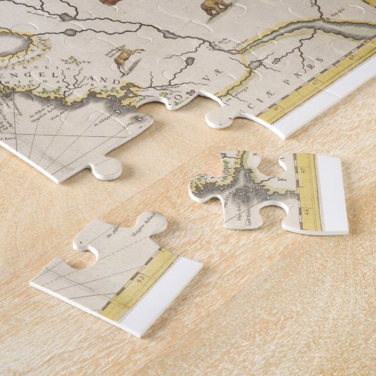 Kaart van New Belgium en New England, pub. in Amst Legpuzzel (Zijkant)