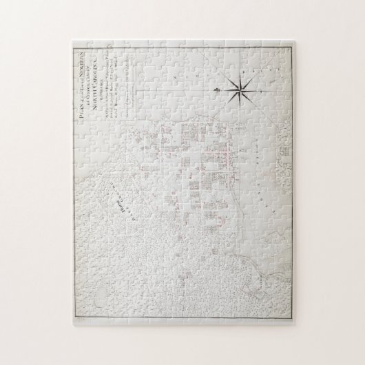  kaart van New Bern NC (1769) Legpuzzel (Verticaal)