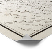 kaart van New Bern NC (1769) Poster (Hoek)