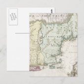  kaart van New England (1716) (Voorkant / Achterkant)
