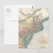 kaart van New England (1821) (Voorkant / Achterkant)