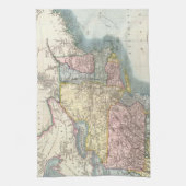  kaart van New England (1821) Theedoek (Verticaal)