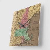 kaart van New England (1836) Vierkante Klok (Hoek)