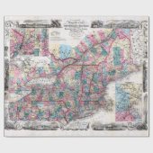 kaart van New England Cadeaupapier (Vlak)