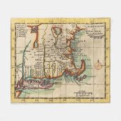  kaart van New England & Long Island (1703) Fleece Deken (Voorkant (Horizontaal))
