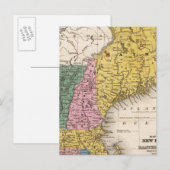 Kaart van New England of de Oostelijke Staten (Voorkant / Achterkant)