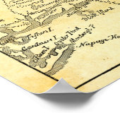  kaart van New England Poster (Hoek)