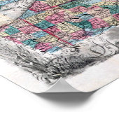 kaart van New England Poster (Hoek)