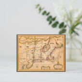 Kaart van New England uit de 17e eeuw met nederzet (Staand voorkant)