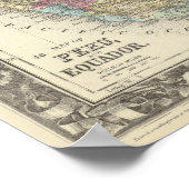 Kaart van New Granada, Venezuela en Guyana Poster (Hoek)