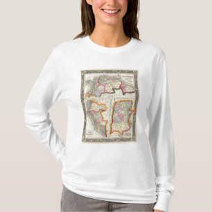 Kaart van New Granada, Venezuela en Guyana T-shirt