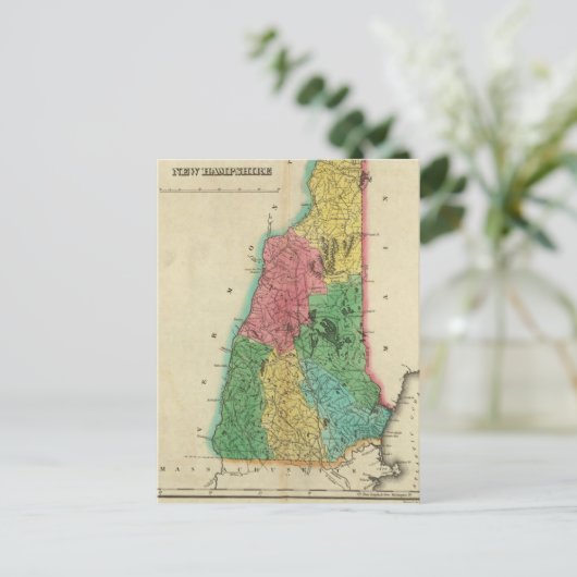 Kaart van New Hampshire (Staand voorkant)