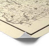 Kaart van New Hampshire 1816 Poster (Hoek)