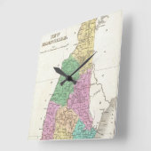  kaart van New Hampshire (1827) Vierkante Klok (Hoek)