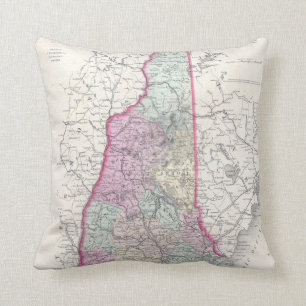  kaart van New Hampshire (1855) Kussen