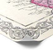  kaart van New Hampshire (1855) Poster (Hoek)