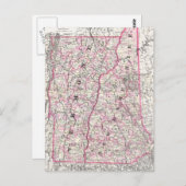  kaart van New Hampshire en Vermont (1861) (Voorkant / Achterkant)