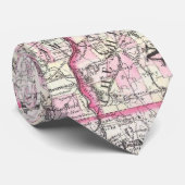 kaart van New Hampshire en Vermont (1861) Stropdas (Opgerold)