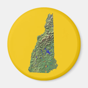 Kaart van New Hampshire magneet