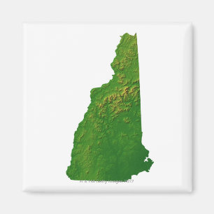 Kaart van New Hampshire Magneet