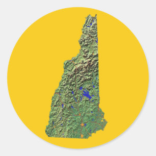 Kaart van New Hampshire Sticker