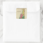 Kaart van New Hampshire Vierkante Sticker (Tas)