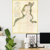  kaart van New Haven (1872) Poster (Thuiskantoor)