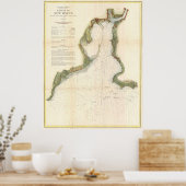  kaart van New Haven (1872) Poster (Keuken)