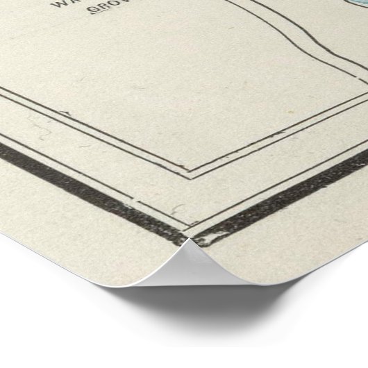  kaart van New Haven Connecticut (1901) Poster (Hoek)