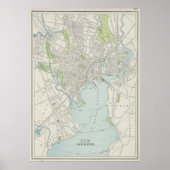  kaart van New Haven Connecticut (1901) Poster (Voorkant)