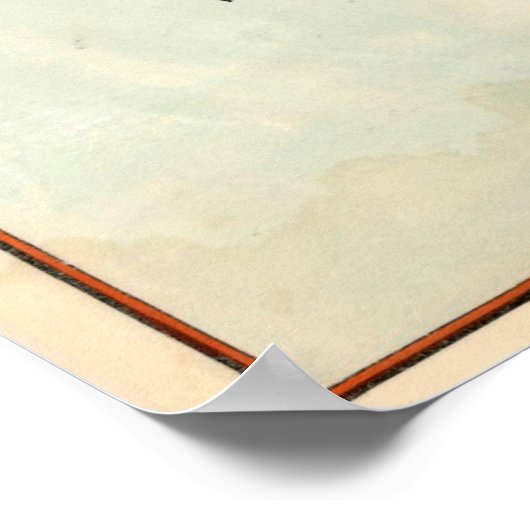  kaart van New Haven CT (1865) Poster (Hoek)