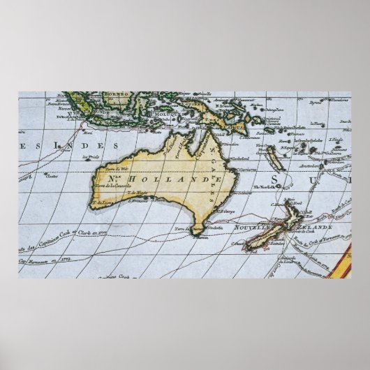 Kaart van New Holland Poster (Voorkant)