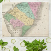  kaart van New Jersey (1827) Theedoek (Gevouwen)