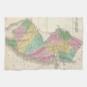  kaart van New Jersey (1827) Theedoek (Horizontaal)