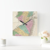  kaart van New Jersey (1827) Vierkante Klok (Huis)