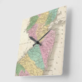  kaart van New Jersey (1827) Vierkante Klok (Hoek)